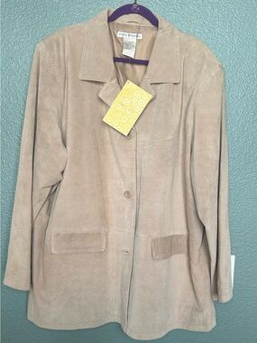 Jessica Holbrook Leather Suede Jacket